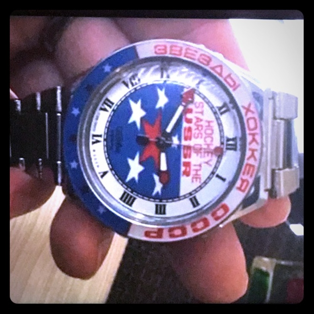 Unique Antique original Hockey star watch USSR